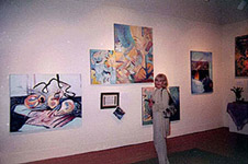 > Karen W. in front of favorite painting< ???